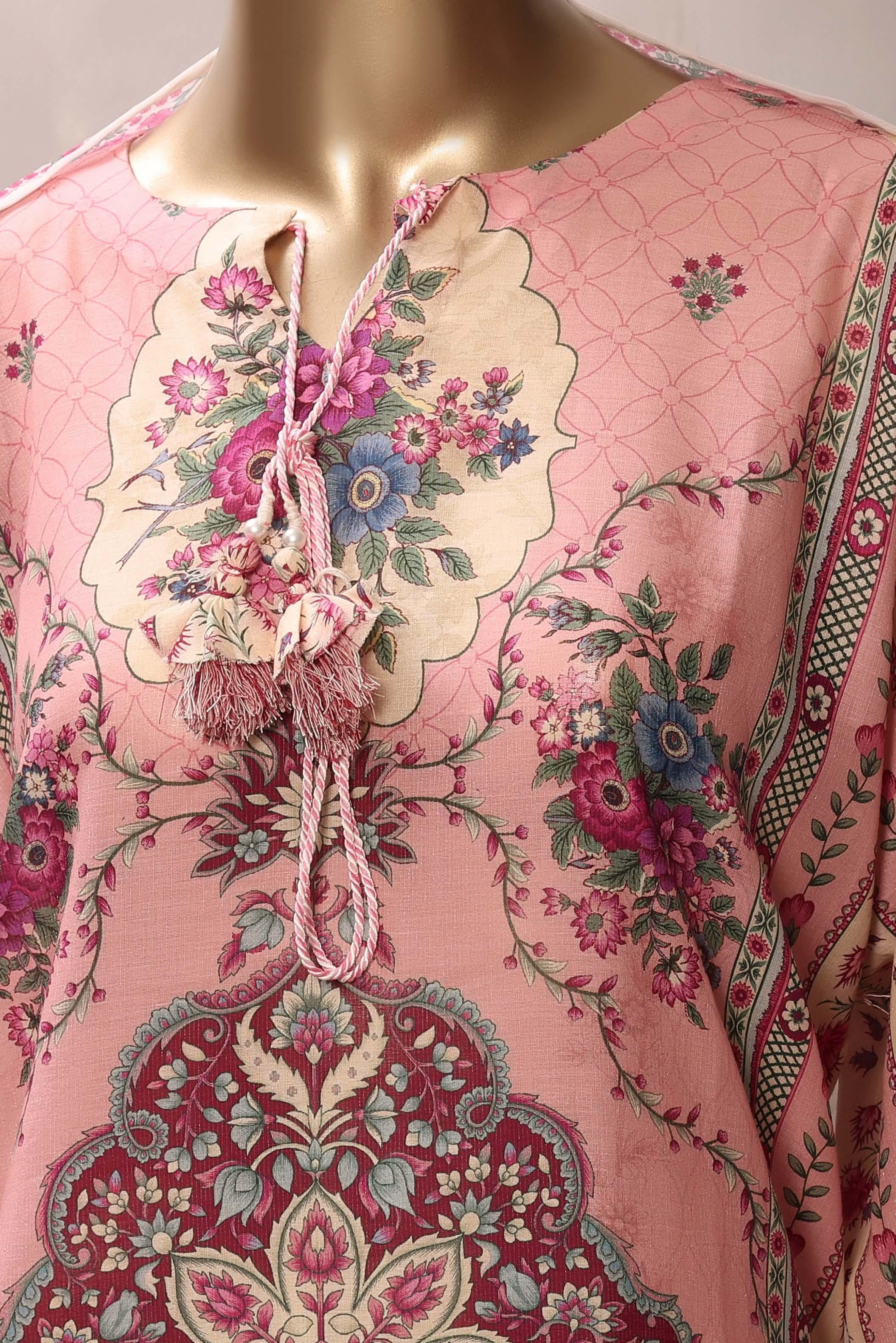 Sadabahar Luxury Chimti Lawn 3Piece Ready To Wear Kaftan Collection KFL-1005
