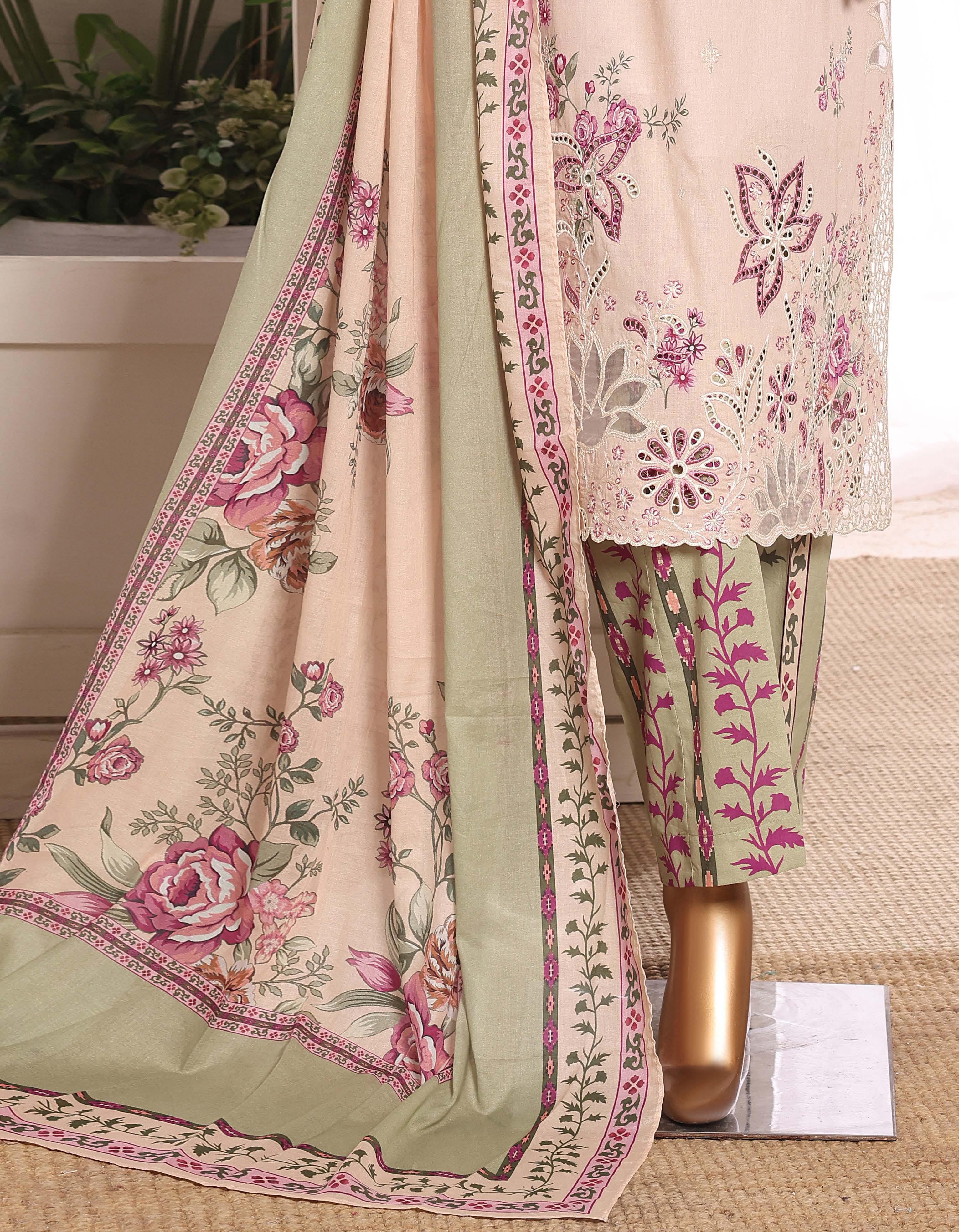 HZ °GULDOZI° Luxury Lawn Embroidery 3Piece Stitched Collection 2026 D#04