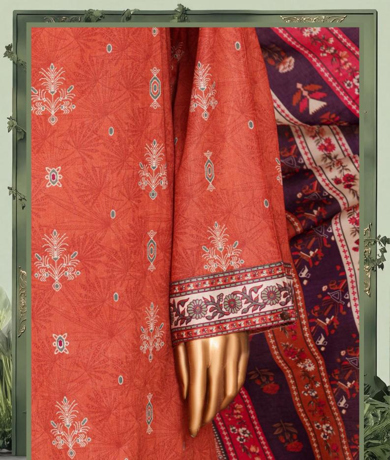 HZ Daily Wear Luxury Lawn Printed Vol-12 3Piece Stitched Collection 2026 D#-05