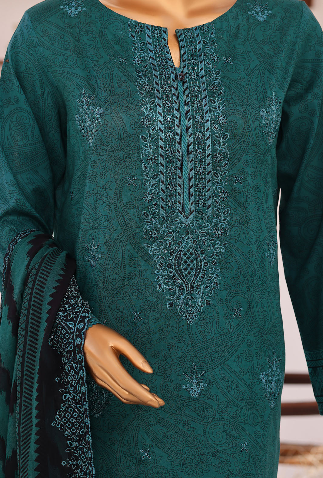 Premium Venice By HZ Textiles Embroidered With Chiffon Embroidery Dupatta Lawn Suit Unstitched 3 Piece Collection 2026 D#-02