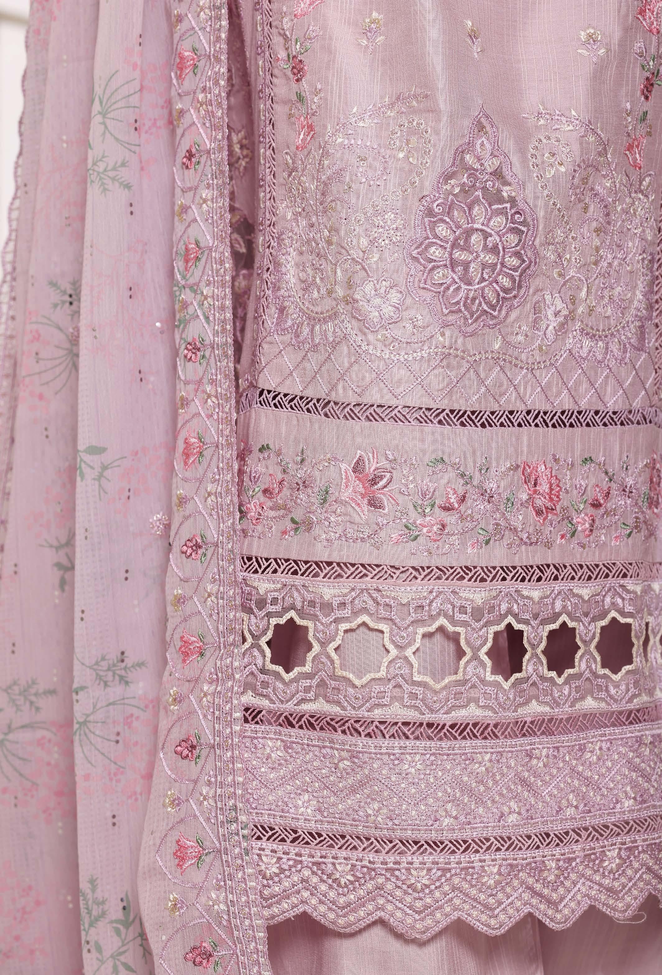 Sadabahar Luxury SlubViscous Lawn Embroidery With Chiffon Embroidery Dupatta Stitched Vol-01 Collection 2026. LEL-02
