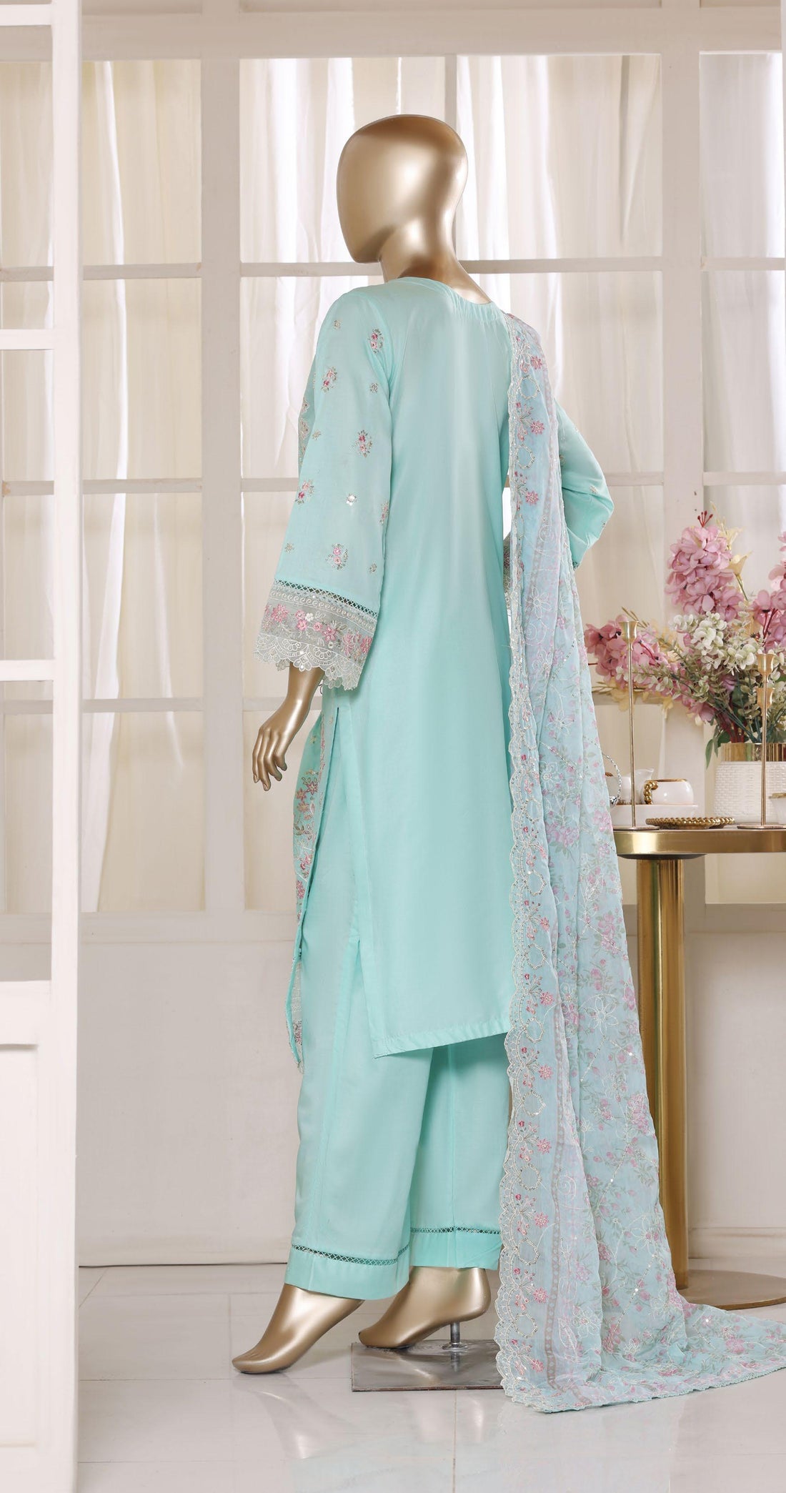 Bin Saeed Luxury Laserkari Heavy Embroidery Festive Vol-02 3Piece Stitched Collection 2026 D#-24