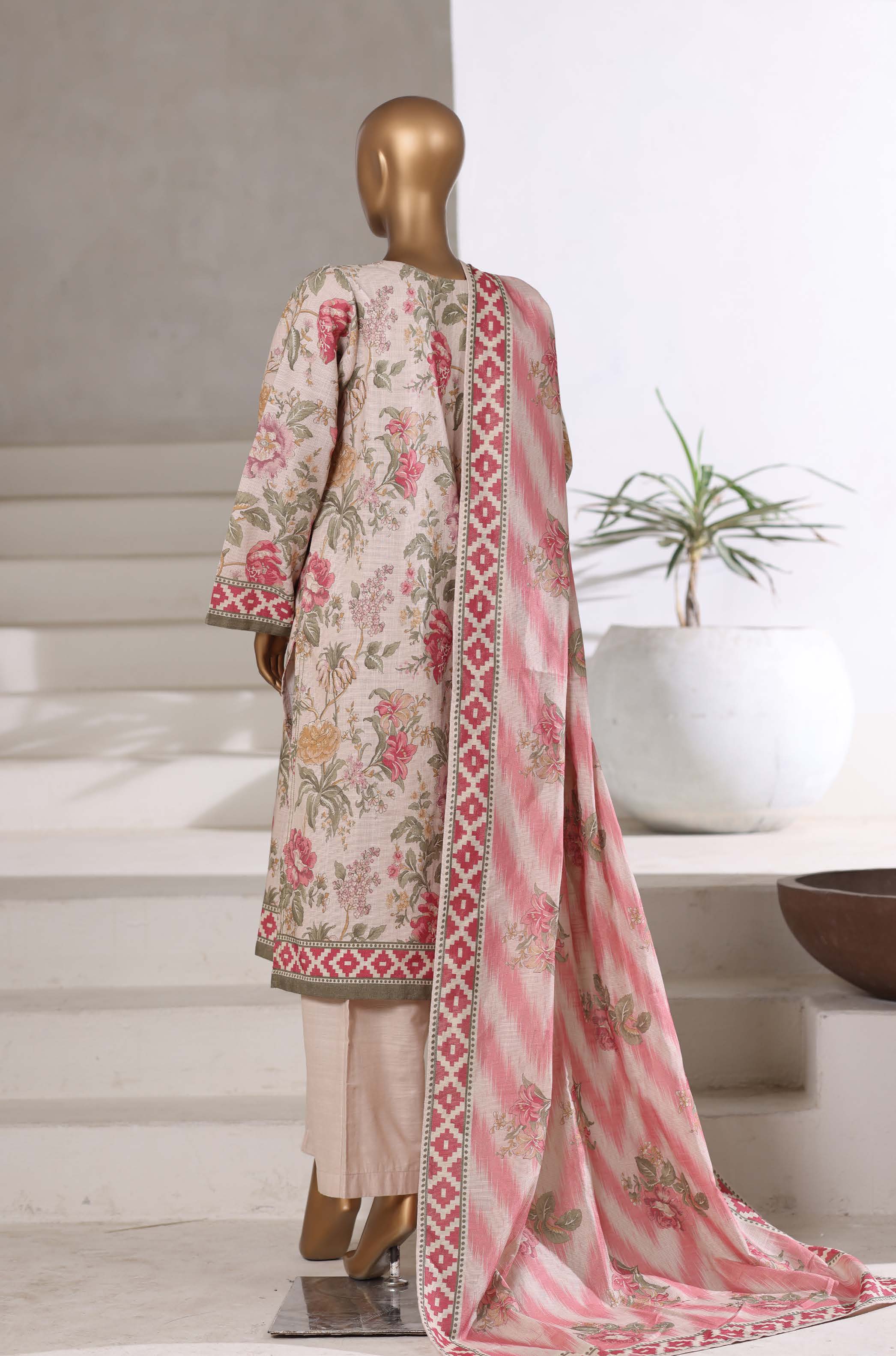 Sadabahar Shimmer Printed Khadder 3PCS Stitched Vol—1 Collection 2025 D-04