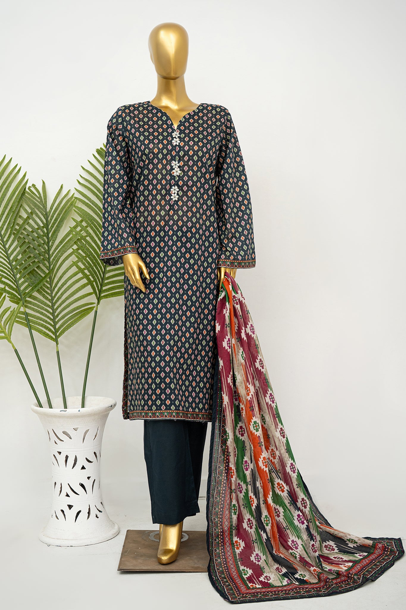 BIN SAEED Luxury Lawn Printed 3pcs Stitched Vol-30 3Piece Stitched COLLECTION 2026 D#-123
