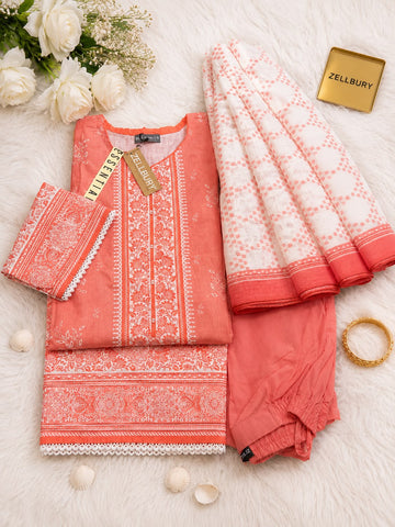 Zellbery Ready To Wear Luxury Lawn Printed 3pcs Stitched COLLECTION 2026 D#-10