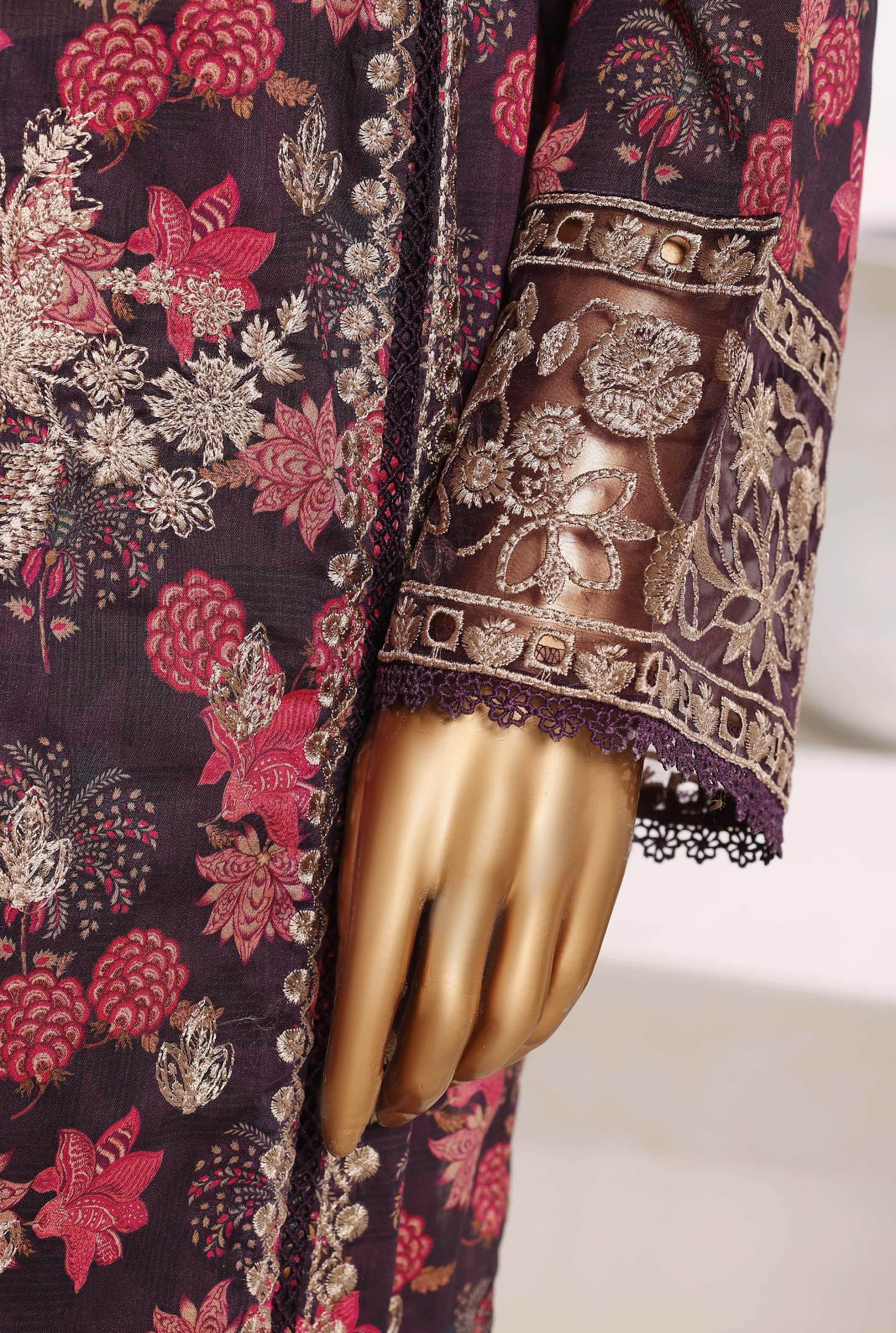 Sadabahar Luxury Signature Lawn Embroidery 3Piece Stitched COLLECTION 2026. D-01