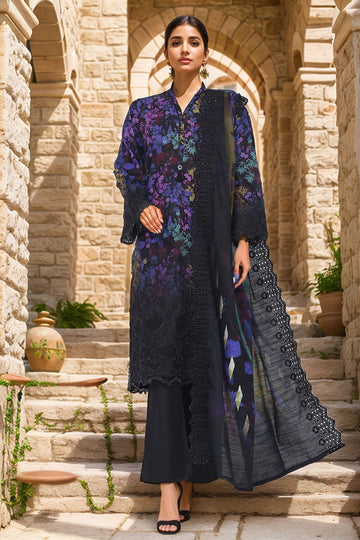 SADABAHAR RTW FUSION LASER CHICKENKARI EMBROIDERED KHADDAR 3PIECE COLLECTION 2026 SFKE -17