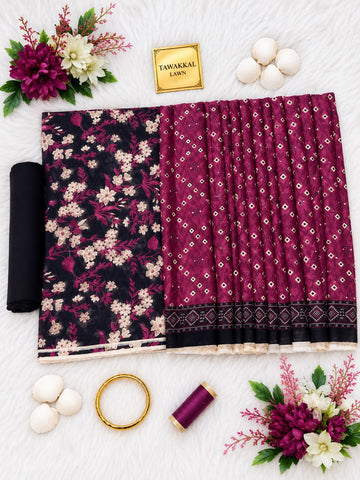 Tawakkal Luxury Lawn  Digital Printed 3Piece Unstitched_ COLLECTION 2026 D#-06