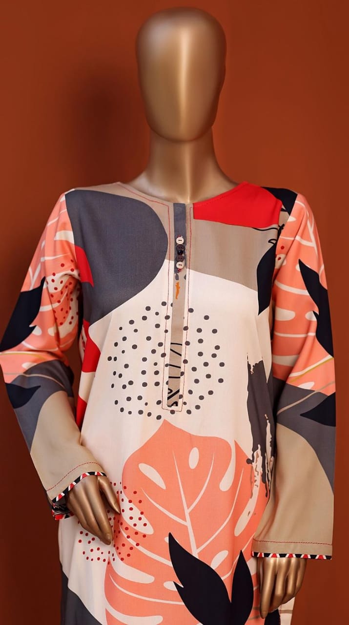 HZ LINEN CO-ORD'S 2PIECE DIGITAL PRINTED STITCHED COLLECTION 2025. HZLCR- 2011