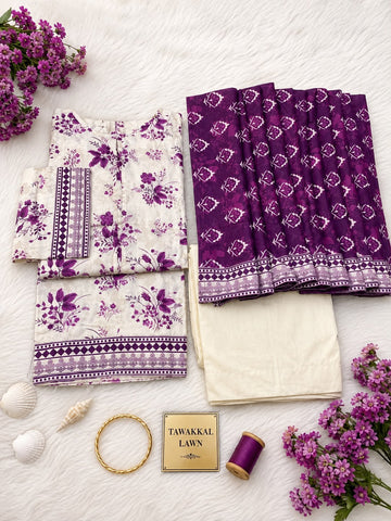 Tawakkal Luxury Lawn Printed 3pcs Stitched Vol-01 3Piece Stitched COLLECTION 2026 D#-19