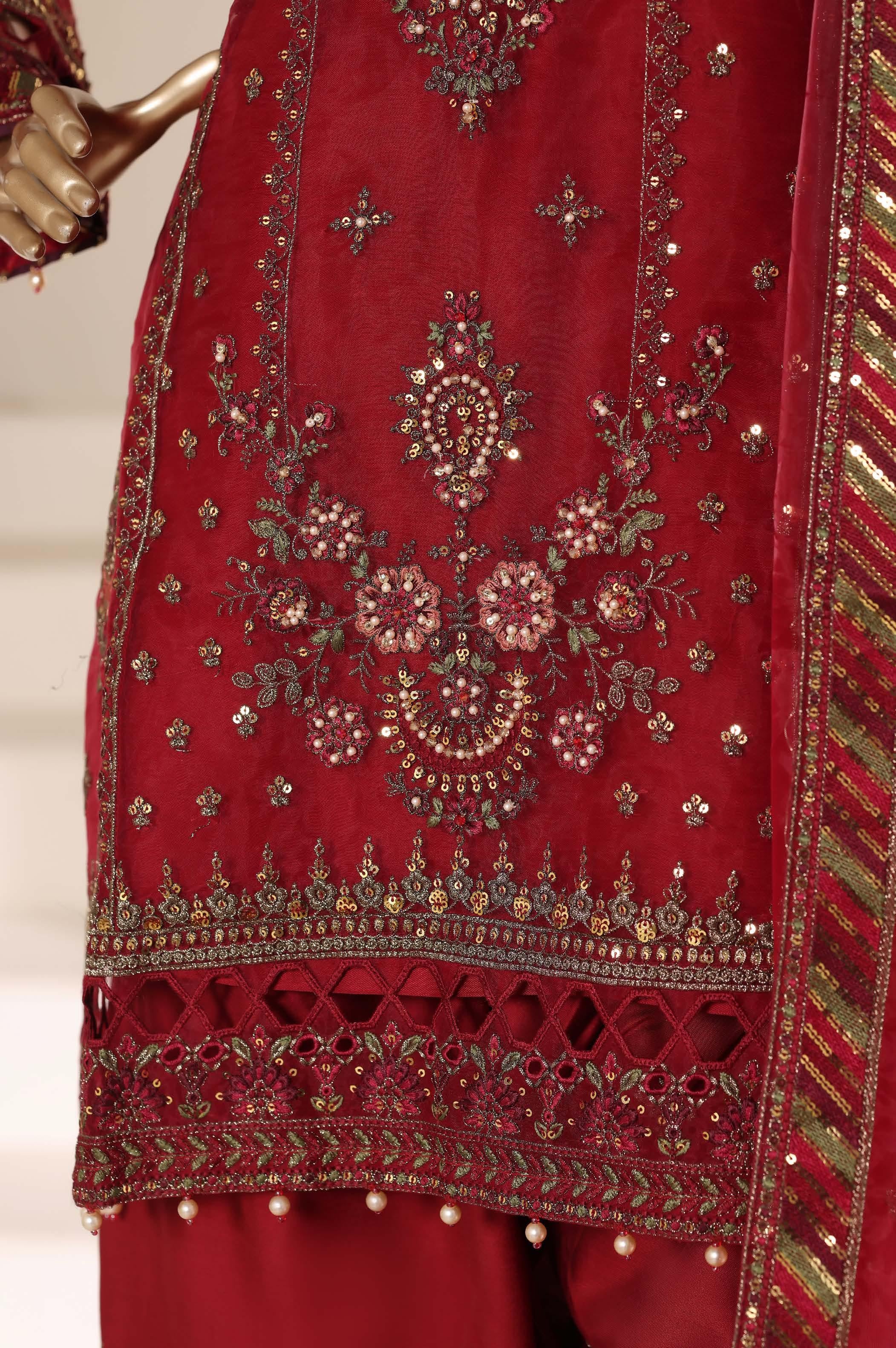 SADABAHAR LUXURY FORMAL FESTIVE °MAHPARA° ORGANZA EMBROIDERED 3PIECE STITCHED Vol-03 COLLECTION 2026 D#-02