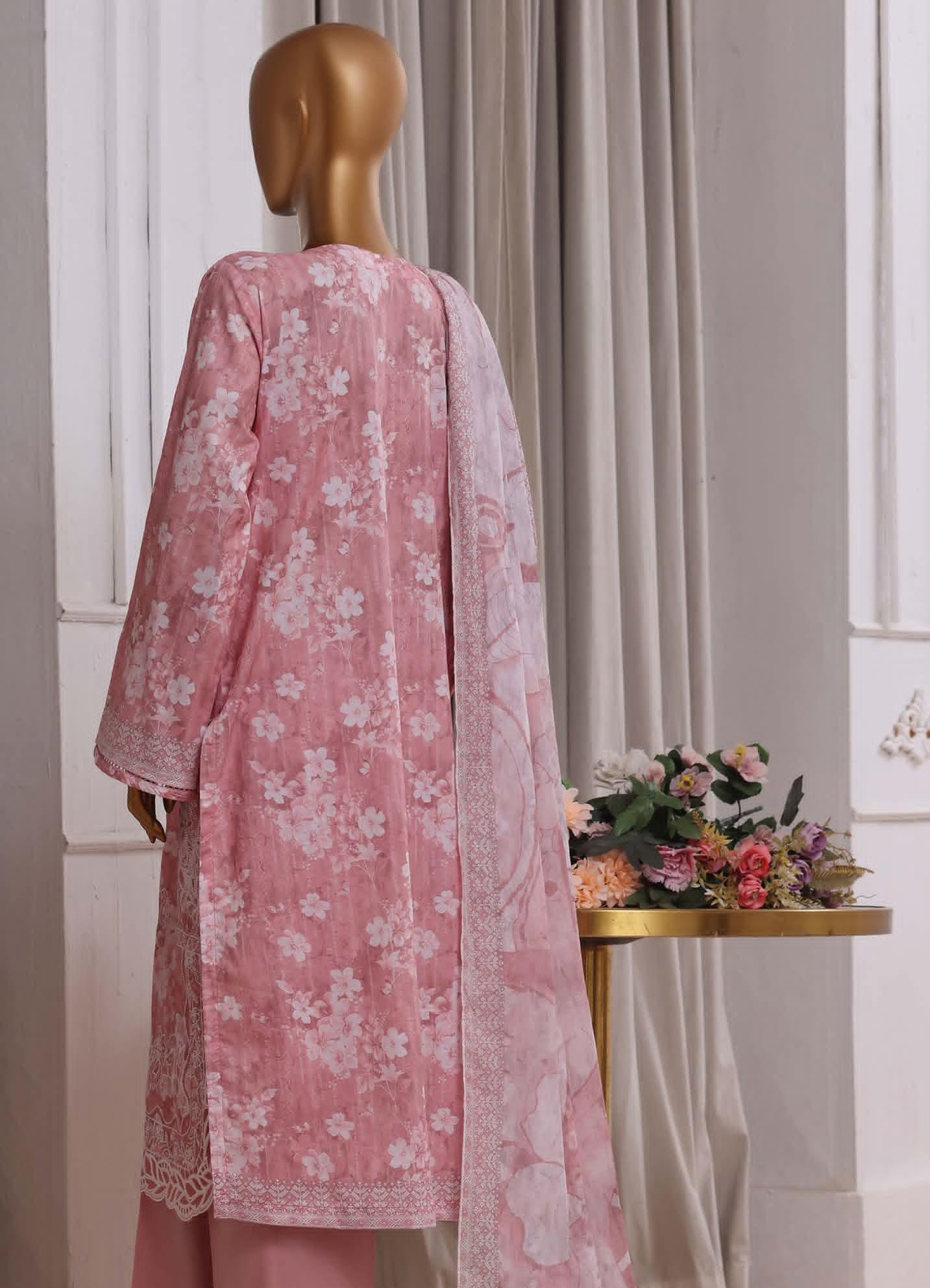 HZ Textiles Luxury Laserkari Embroidered Lawn Suit Stitched 3 Piece 2026 D#-06
