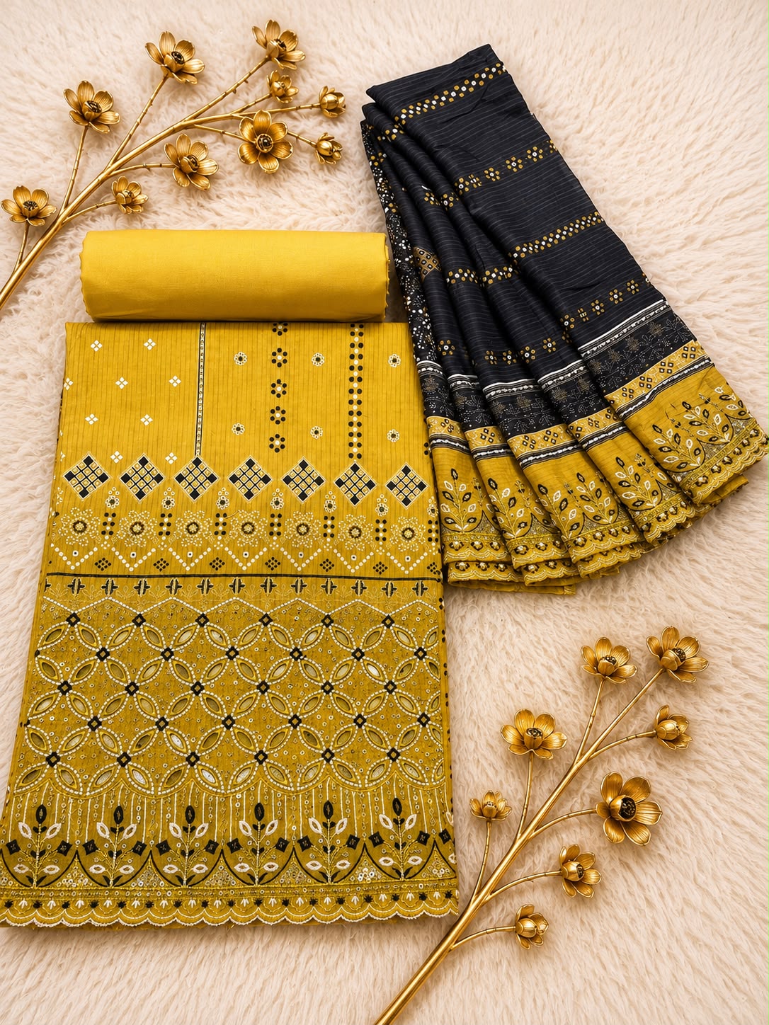 BIN SAEED Luxury Lawn  Embroidery 3Piece Unstitched COLLECTION 2026 D#23