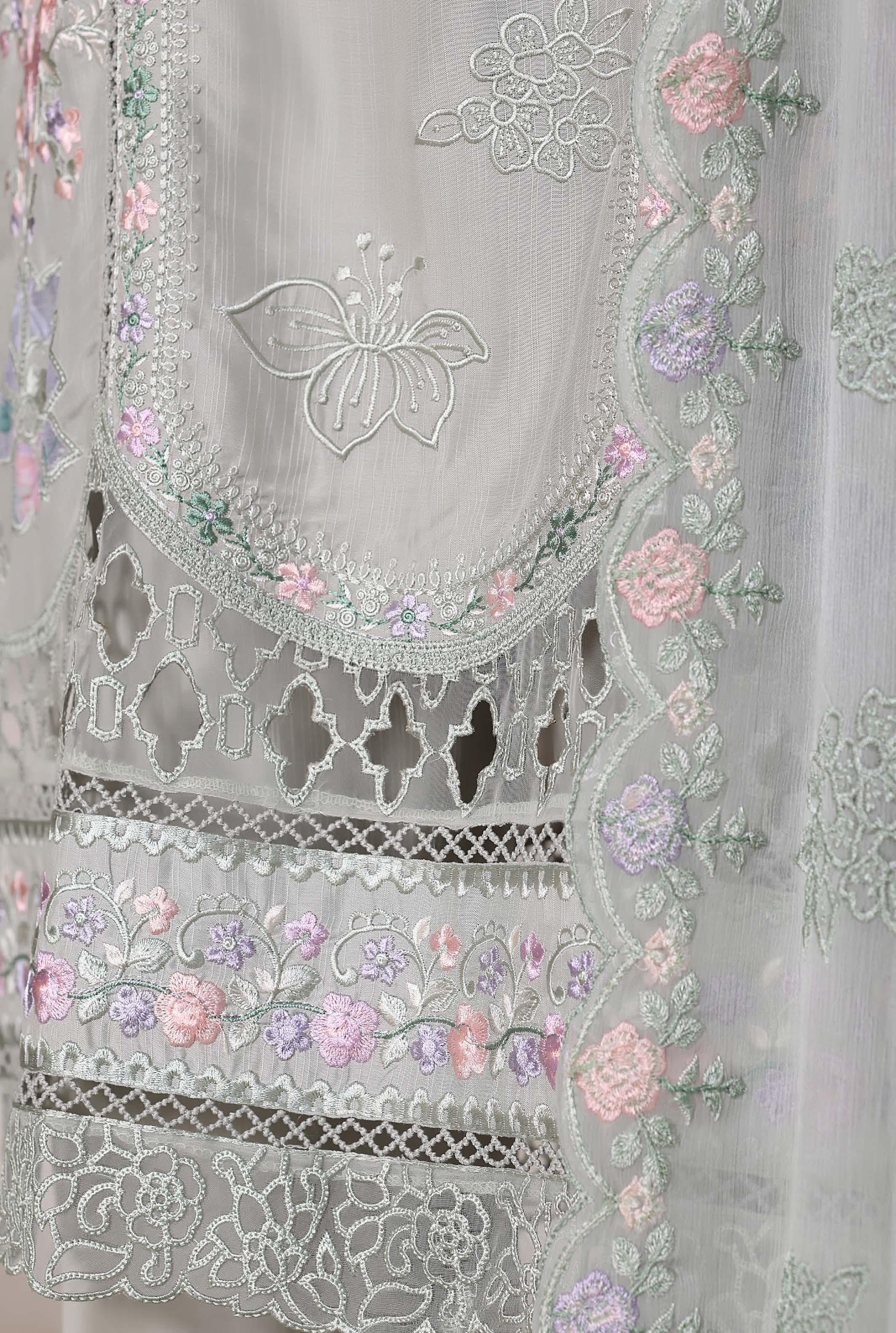 Sadabahar Luxury SlubViscous Lawn Embroidery With Chiffon Embroidery Dupatta Stitched Vol-01 Collection 2026. LEL-14