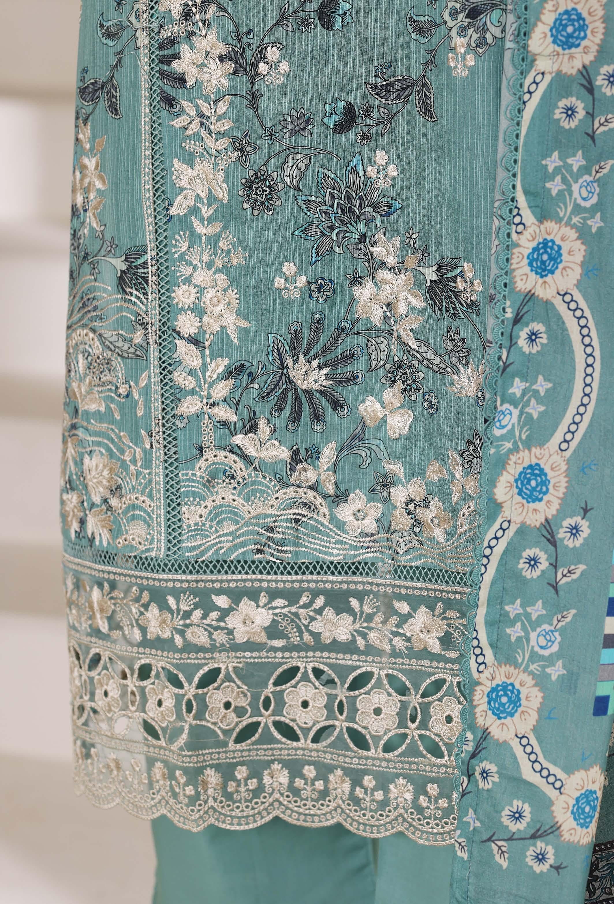 Sadabahar Luxury Signature  Lawn Embroidery 3Piece Stitched Vol-04 COLLECTION 2026. D-13