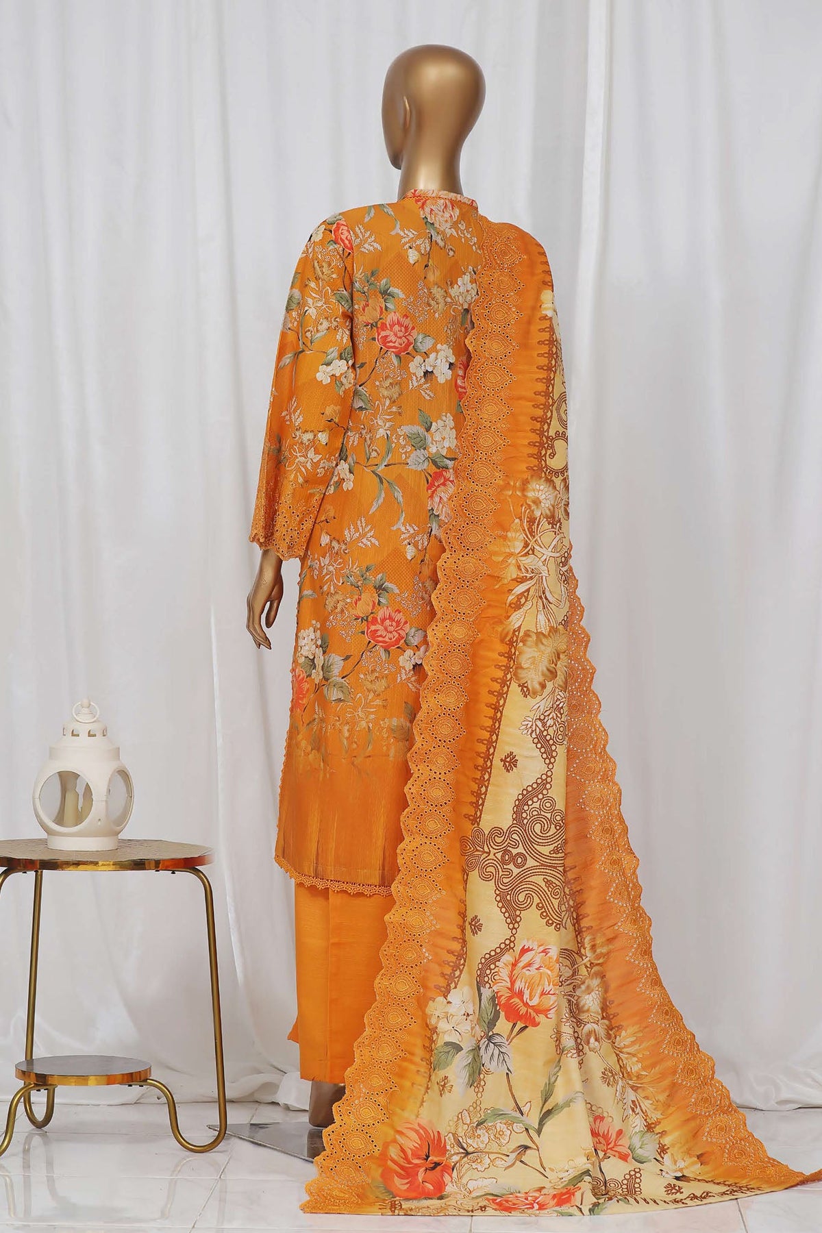 SADABAHAR RTW FUSION LASER CHICKENKARI EMBROIDERED KHADDAR 3PIECE COLLECTION 2026 SFKE -13