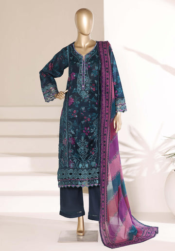 Sadabahar Luxury Signature  Lawn Embroidery 3Piece Stitched Vol-04 COLLECTION 2026. D-12