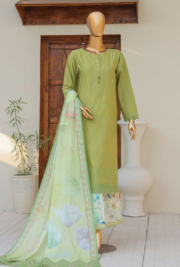 Oriental Printkari by HZ Textiles Embroidered Cambric Suit Unstitched 3 Piece 2025 OPS - 02