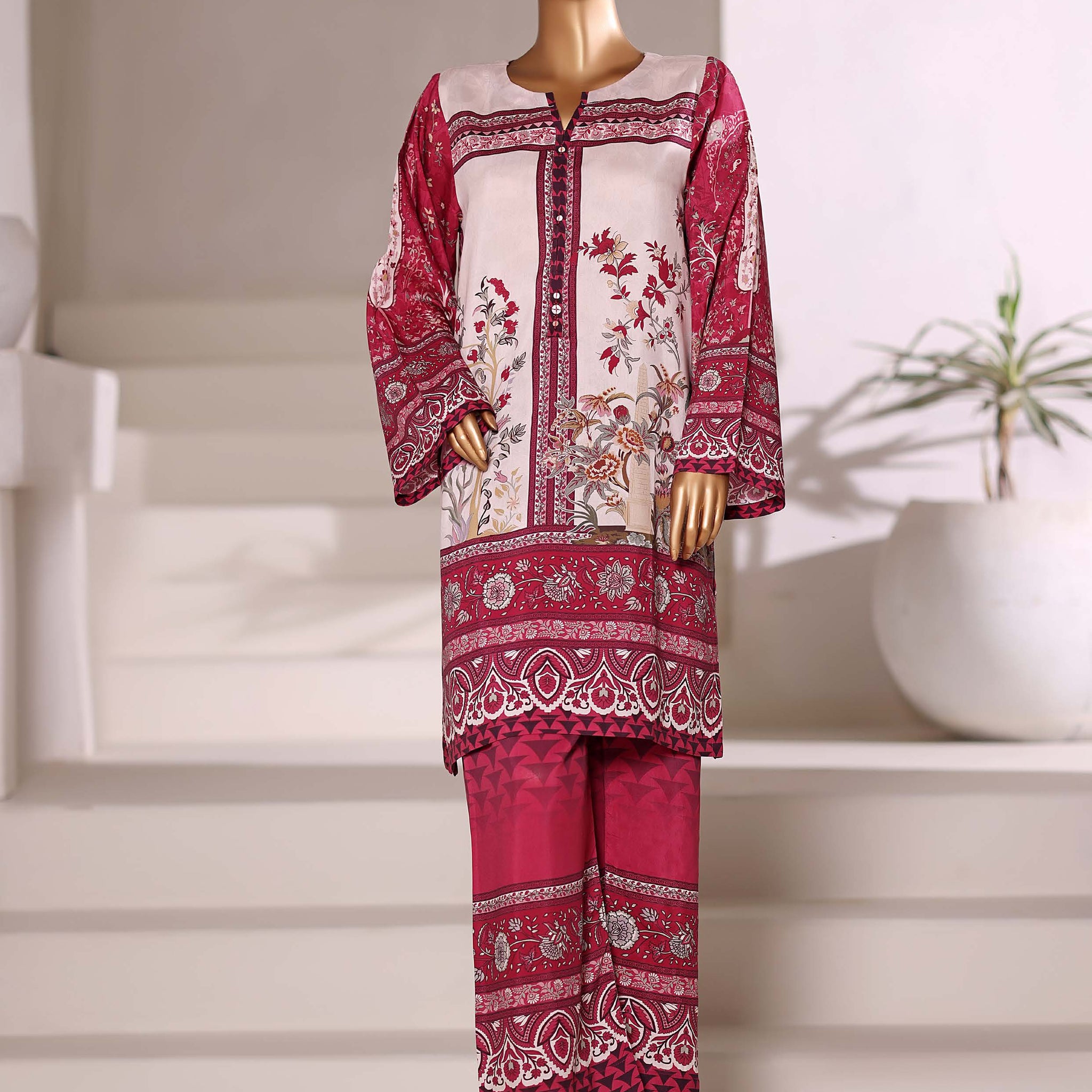 SADABAHAR LUXURY VISCOUS 2PIECE DIGITAL PRINTED STITCHED COLLECTION 2025 VOL-01 . SDVS- 2115