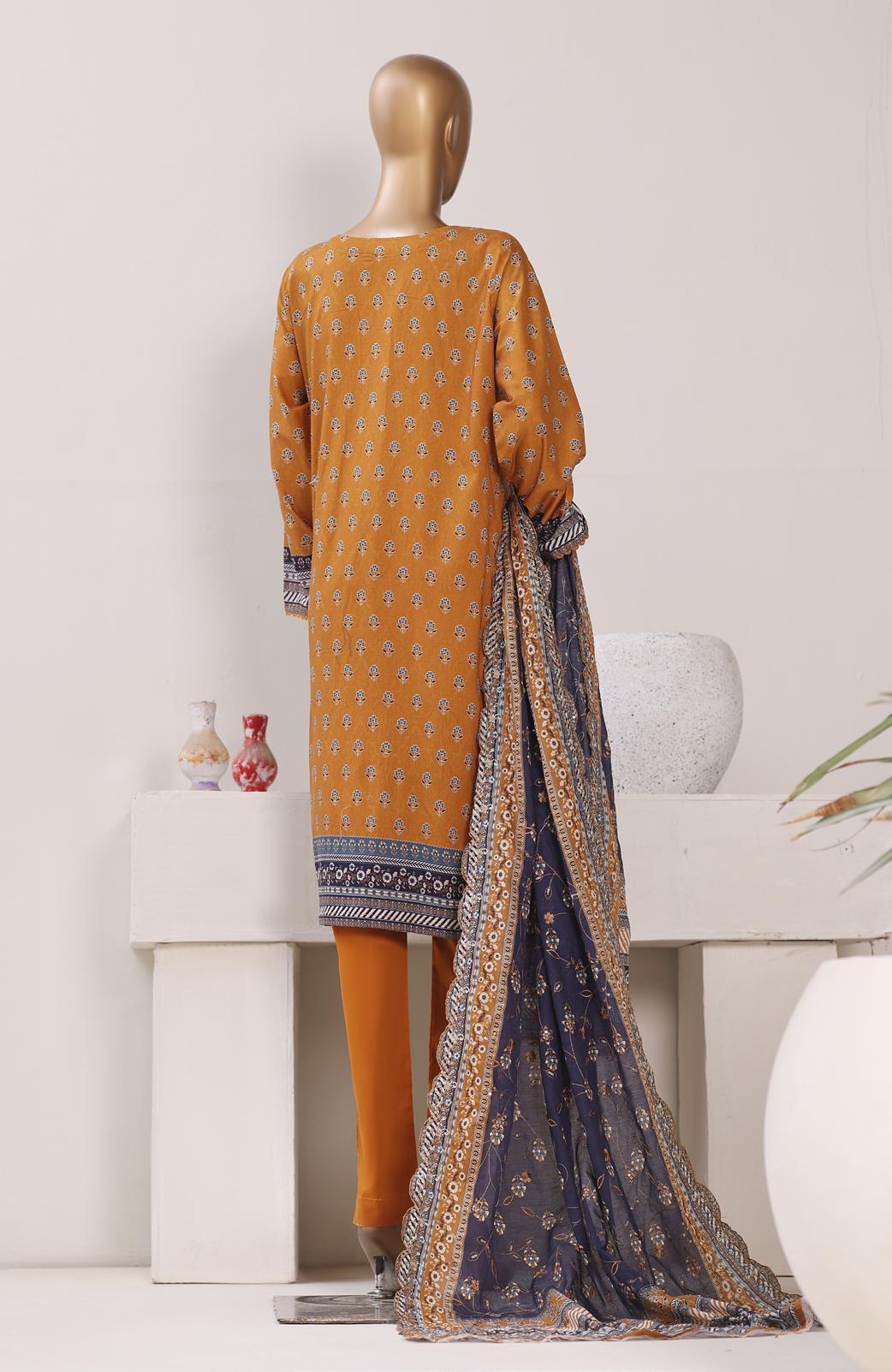 Bin Saeed Luxury Stitched Lawn Embroidery With Dupatta Embroidery 3Piece Stitched COLLECTION 2026. D-08