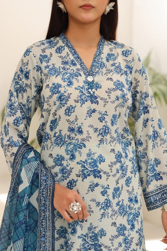 Aizal By Inaya Luxury Lawn Printed Vol-2 3Piece Stitched Collection 2026 AZIN-10