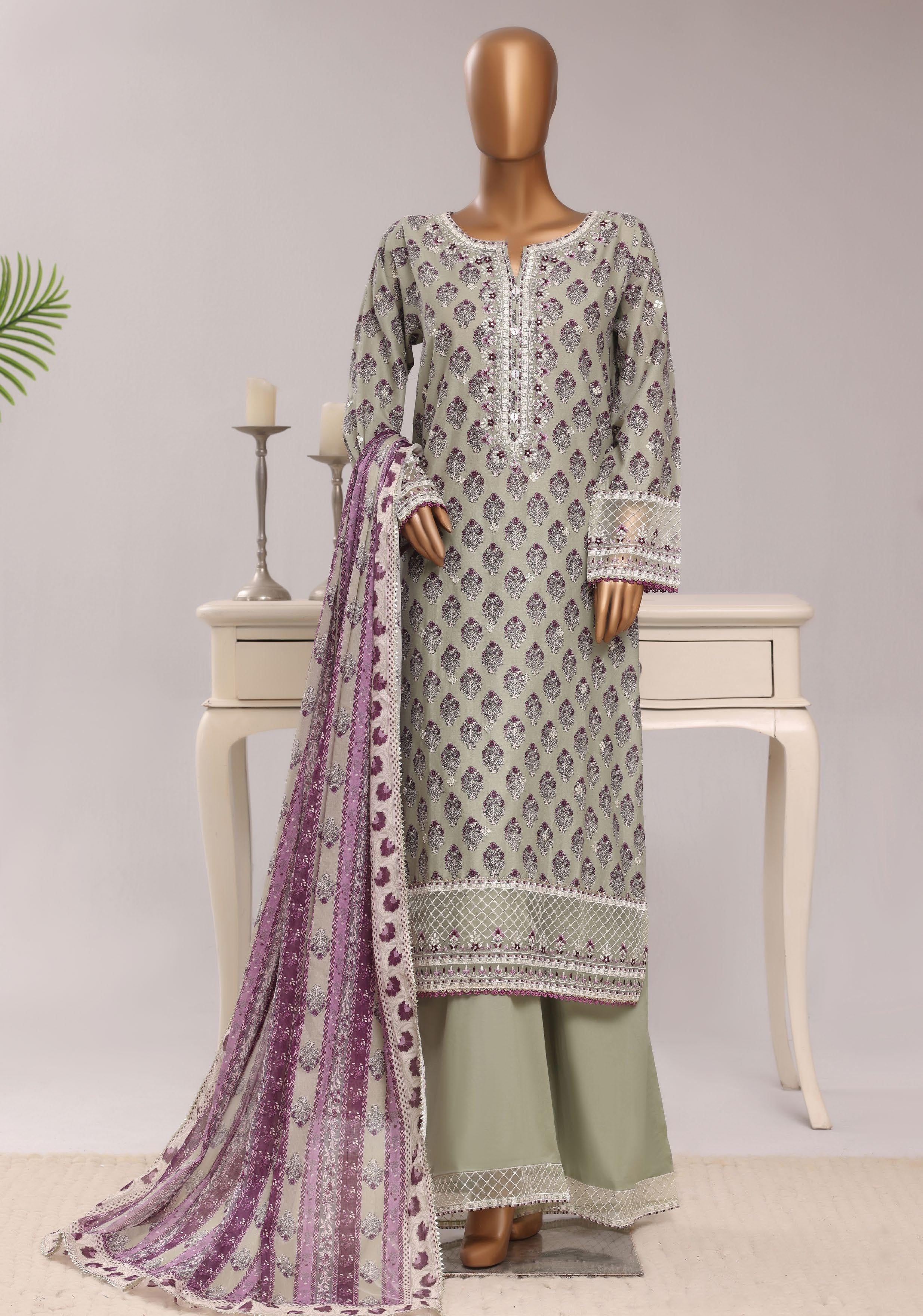 Sadabahar Luxury Regal Lawn With Digital Printed Lawn Dupatta 3Piece Stitched Festive Edition Collection 2026. D#-05