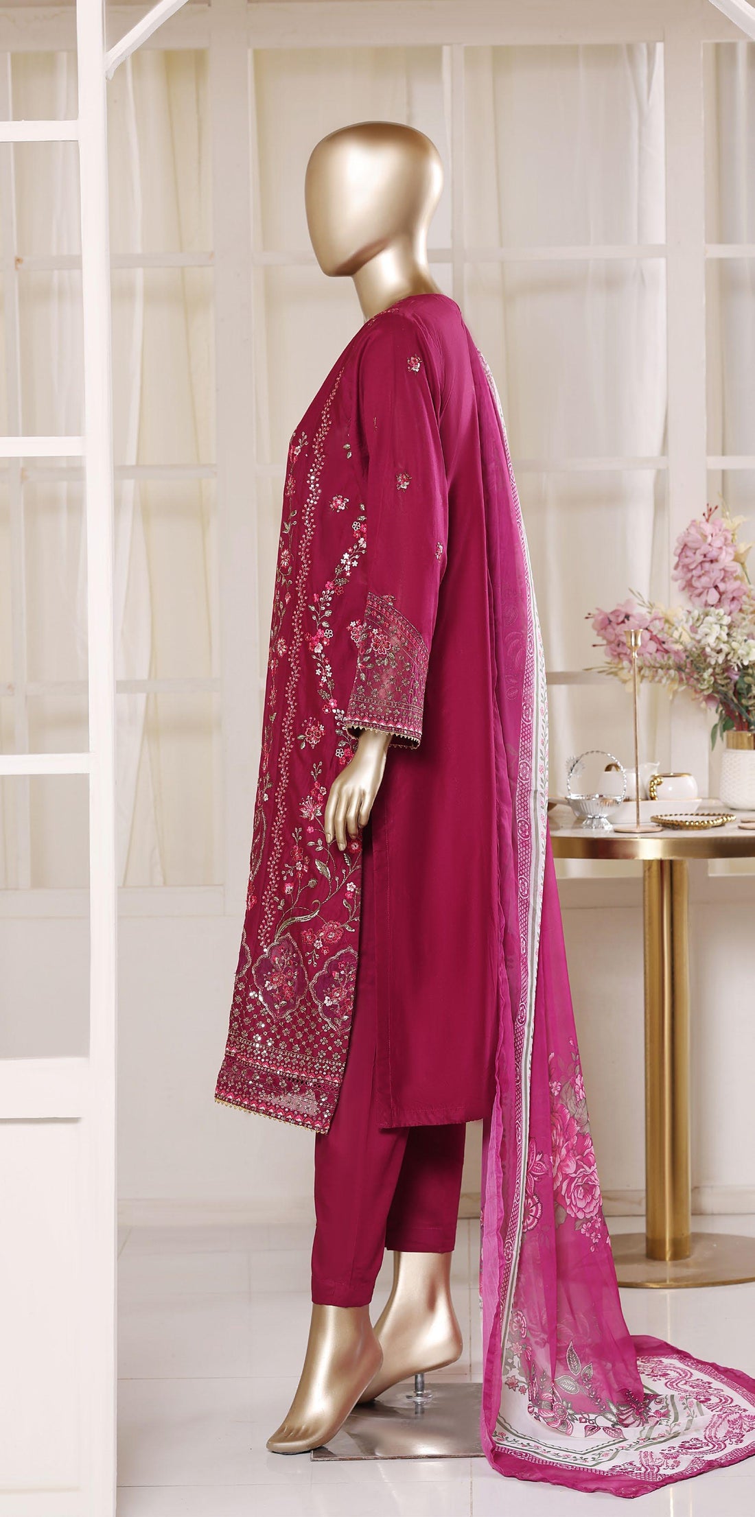 Bin Saeed Luxury Laserkari Heavy Embroidery Festive Vol-02 3Piece Stitched Collection 2026 D#-29