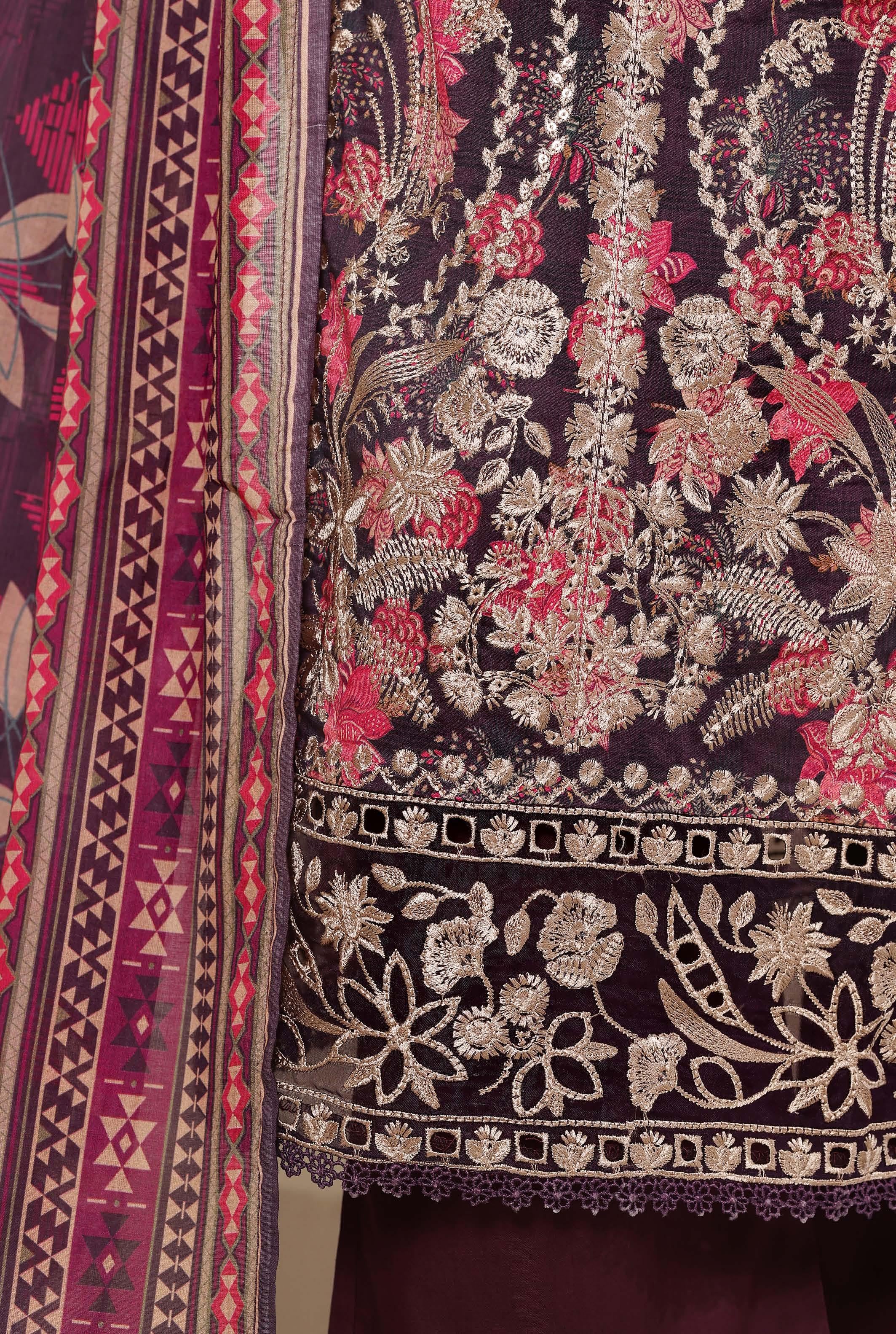 Sadabahar Luxury Signature Lawn Embroidery 3Piece Stitched COLLECTION 2026. D-01