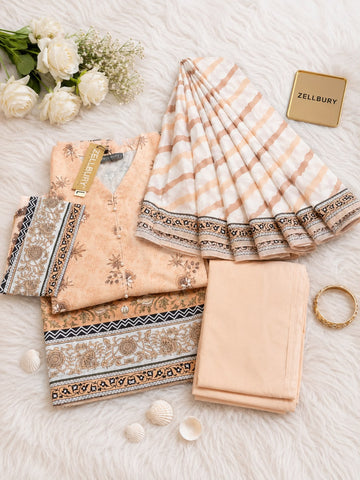 Zellbery Ready To Wear Luxury Lawn Printed 3pcs Stitched COLLECTION 2026 D#-05