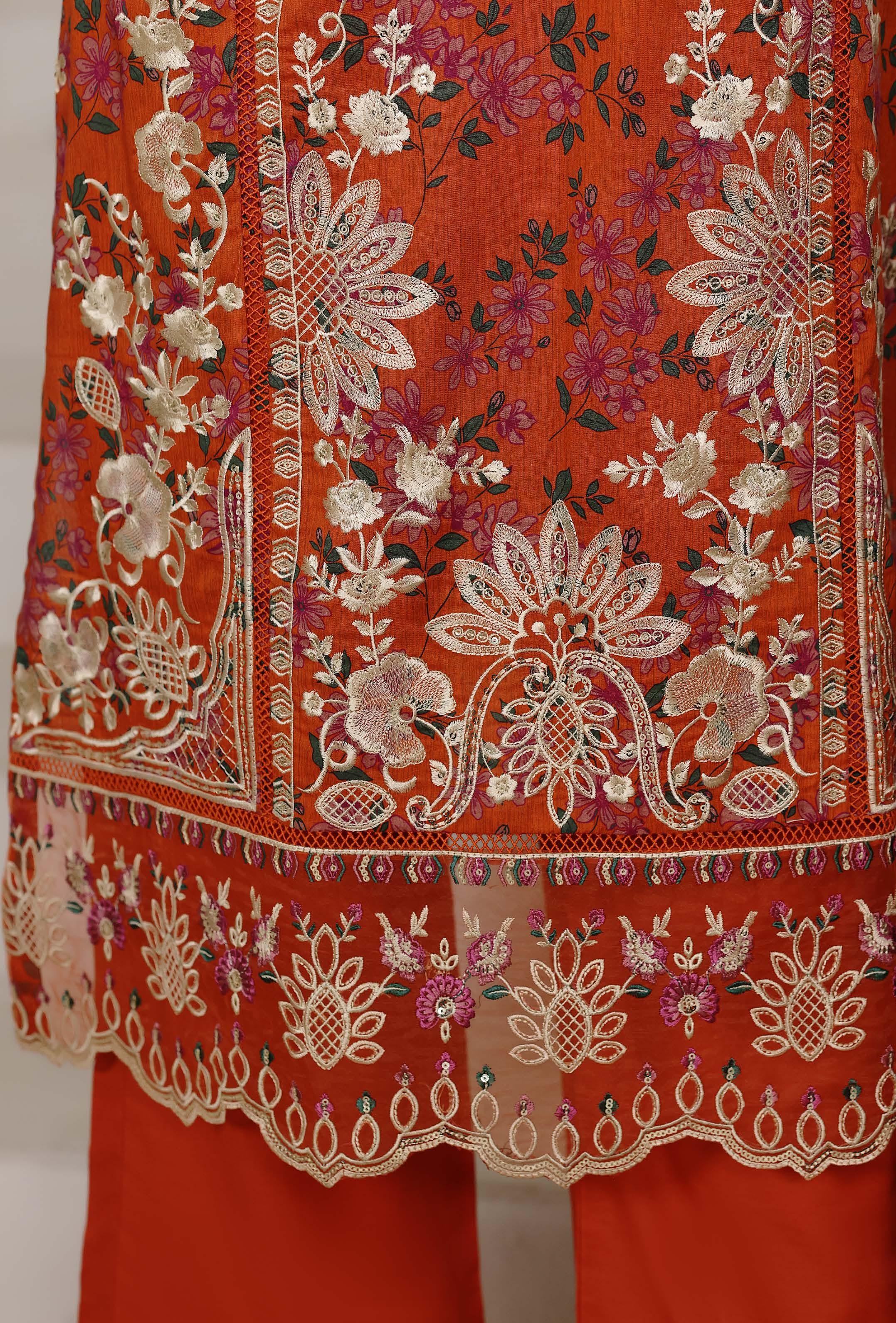 Sadabahar Luxury Signature  Lawn Embroidery 3Piece Stitched Vol-03 COLLECTION 2026. D-02