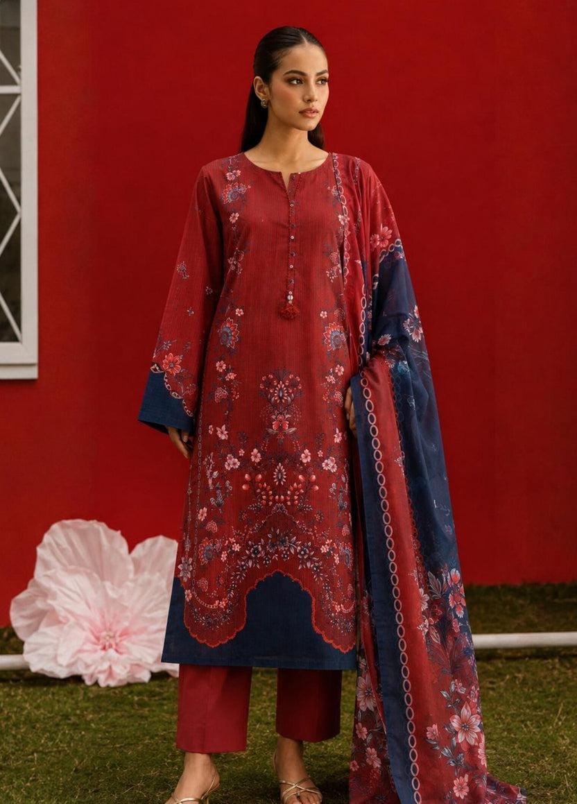 Sadabahar Ready To Wear Textured Lawn Printed Vol-14 3Piece Stitched Collection 2026 D#-01