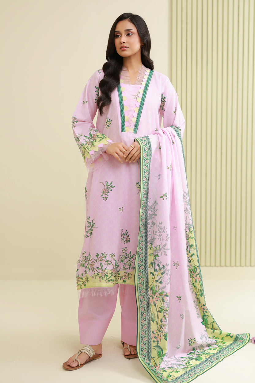 Zellbery Luxury Lawn Printed 3Piece Unstitched Collection 2026 WUS26X30822