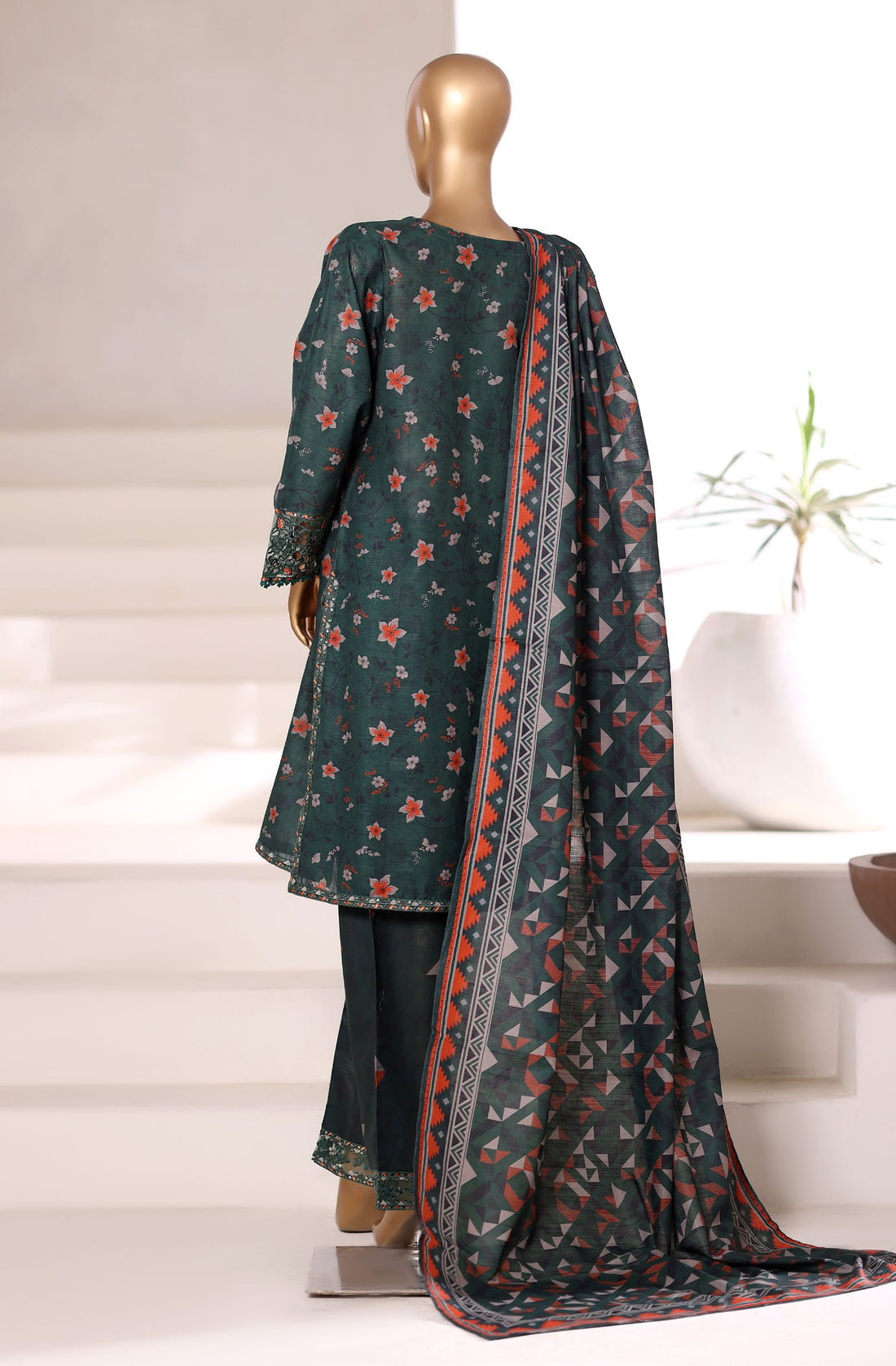 Sadabahar Malika Khaddar Short Length 3Piece Stitched Vol-02 Collection 2025. D-50 Green