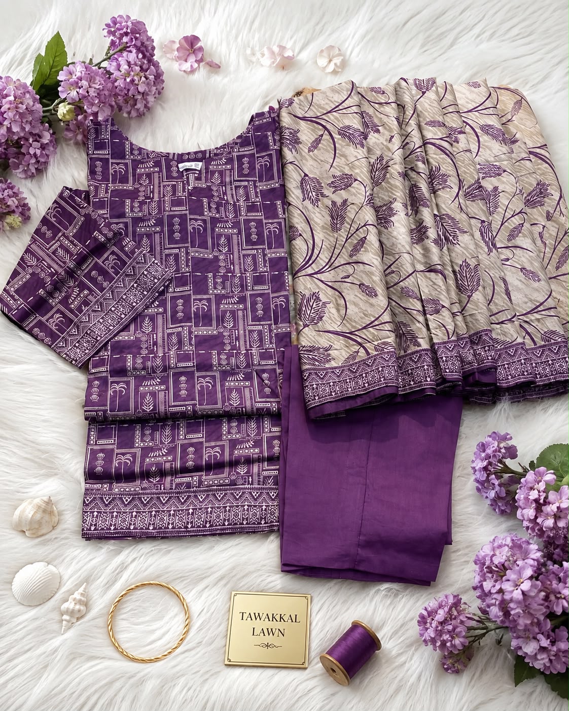 Tawakkal Luxury Lawn Printed 3pcs Stitched Vol-01 3Piece Stitched COLLECTION 2026 D#-22