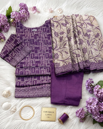 Tawakkal Luxury Lawn Printed 3pcs Stitched Vol-01 3Piece Stitched COLLECTION 2026 D#-22