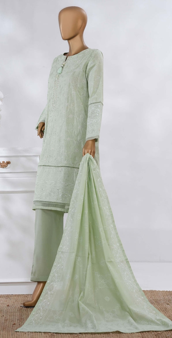 Hz Ready To Were Cotton Sunehri Paste Print With Embroidery Stitched Collection 2025. D-59 Pista