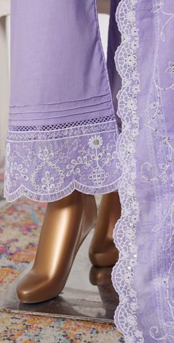 Bin Saeed Luxury Lawn White & White Chickenkari Embroidery 3Piece Stitched COLLECTION 2026. D-11