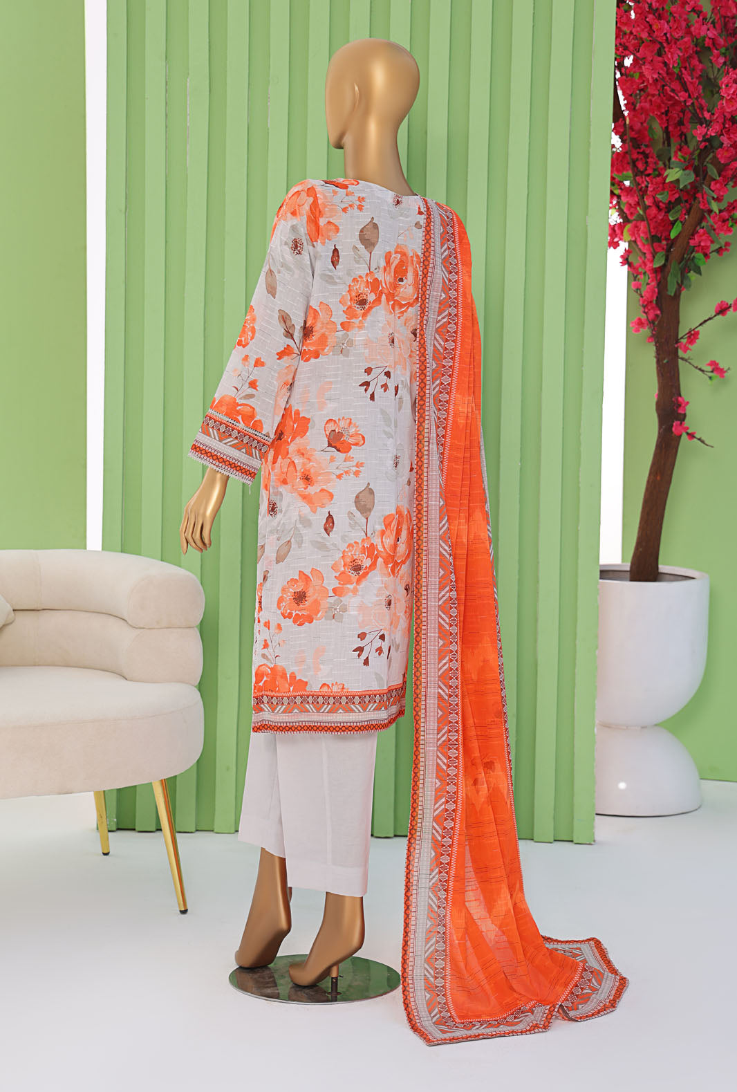 Vital By HZ Textiles Embroidered Cotton Doriya Suit Unstitched 3 Piece Collection 2025 VEC - 1265
