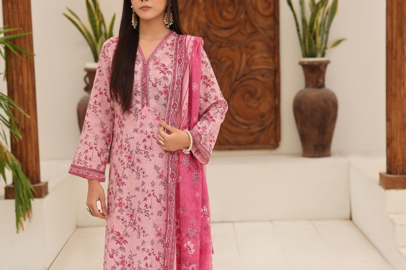 Aizal By Inaya Luxury Lawn Printed Vol-2 3Piece Stitched Collection 2026 AZIN-09