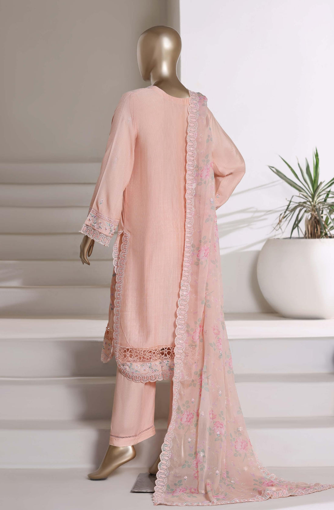 Sadabahar Luxury SlubViscous Lawn Embroidery With Chiffon Embroidery Dupatta Stitched Vol-01 Collection 2026. LEL-06