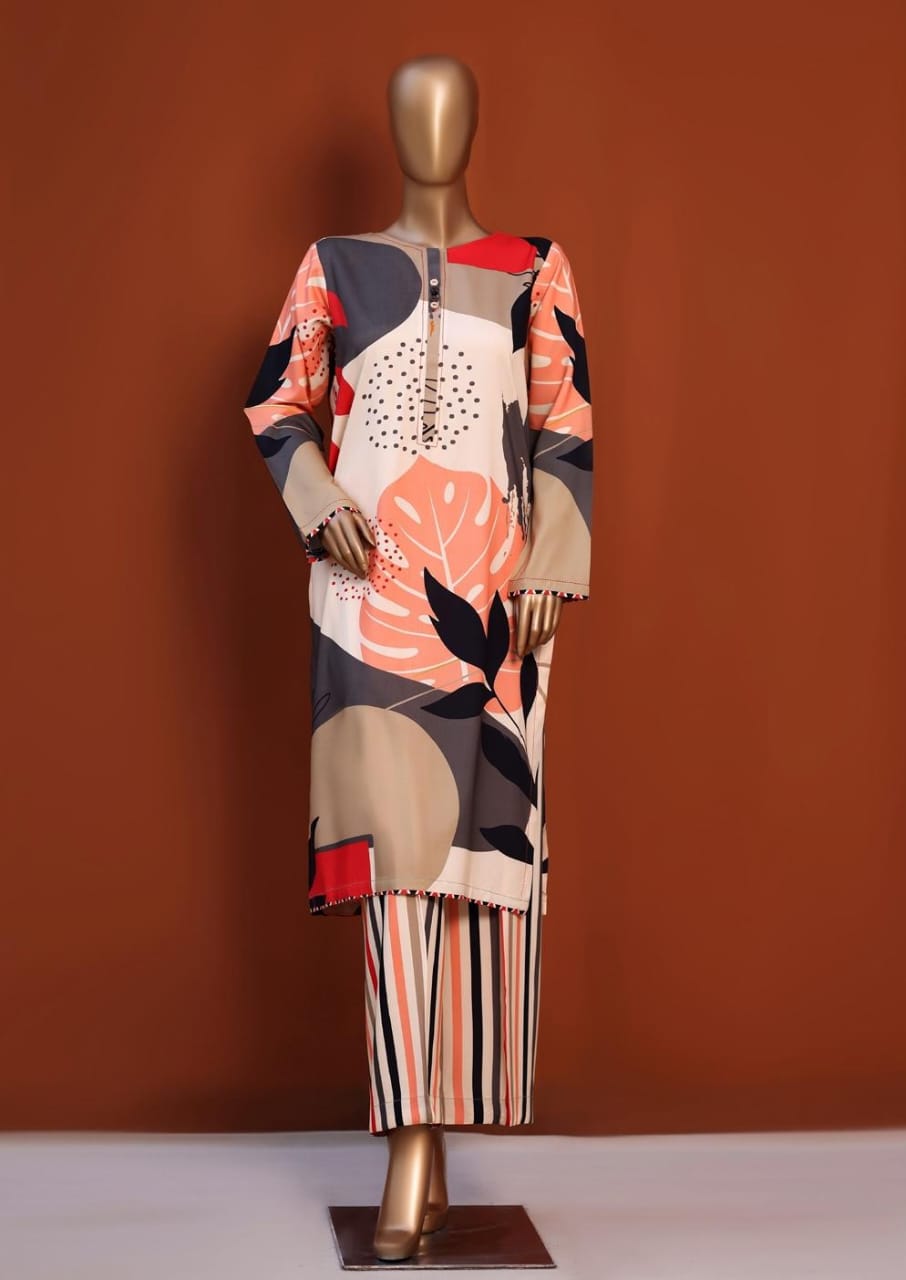 HZ LINEN CO-ORD'S 2PIECE DIGITAL PRINTED STITCHED COLLECTION 2025. HZLCR- 2011