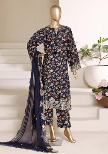 Sadabahar Luxury Regal Lawn With Chiffion Embroidery Dupatta 3Piece Stitched Vol-02 Eid Festive Edition Collection 2026. D#-06