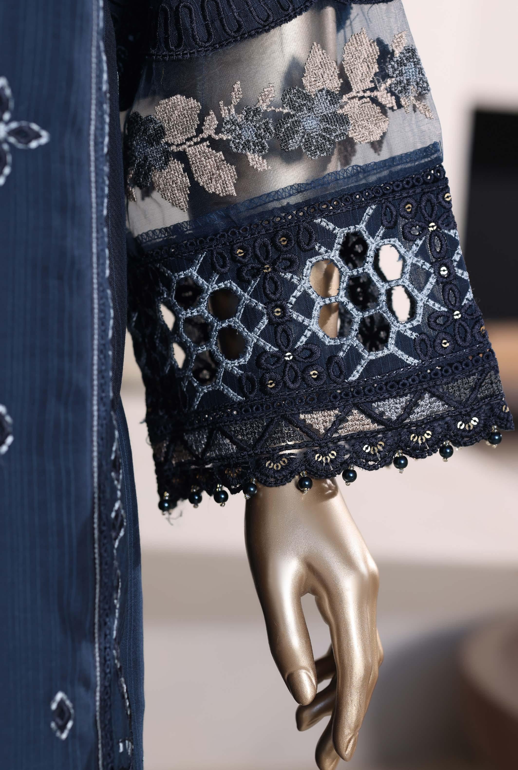 Sadabahar Luxury SlubViscous Lawn Embroidery With Chiffon Embroidery Dupatta Stitched Vol-01 Collection 2026. LEL-12