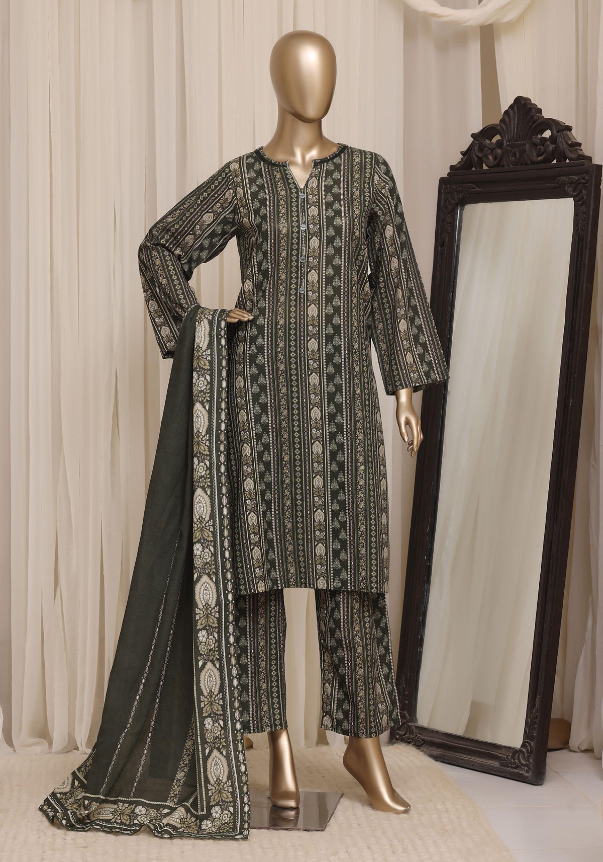 Sadabahar Luxury Khaddar Printed Winter 3Piece Vol-01 Collection SDKH-07