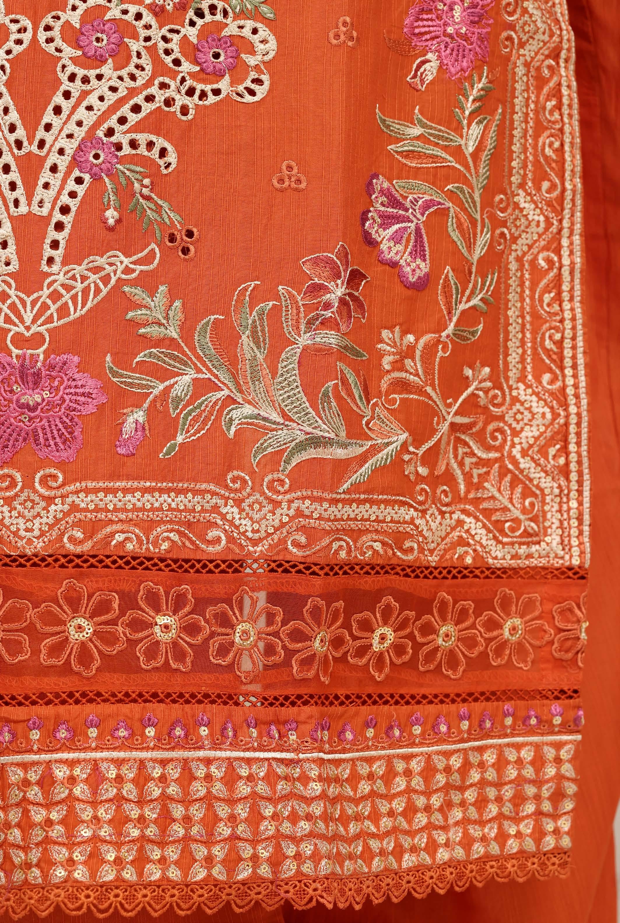 Sadabahar Luxury Slub Lawn Embroidery Stitched Vol-15 Collection 2026. LEL-03