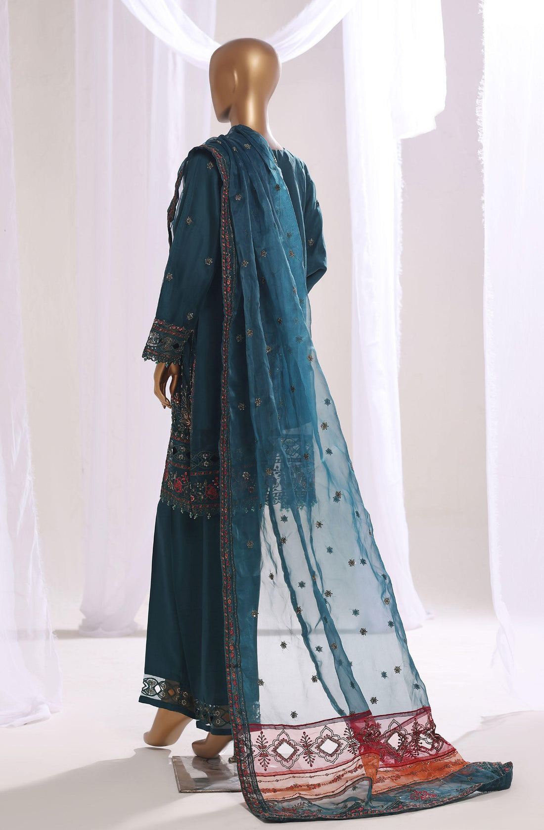 SADABAHAR LUXURY FORMAL FESTIVE °MAHPARA° ORGANZA EMBROIDERED 3PIECE STITCHED COLLECTION 2025 D-29