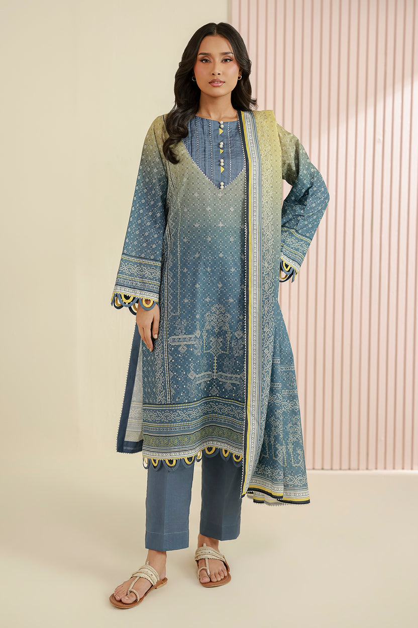 Zellbery Luxury Lawn Printed 3Piece Unstitched Collection 2026 WUS26X31005
