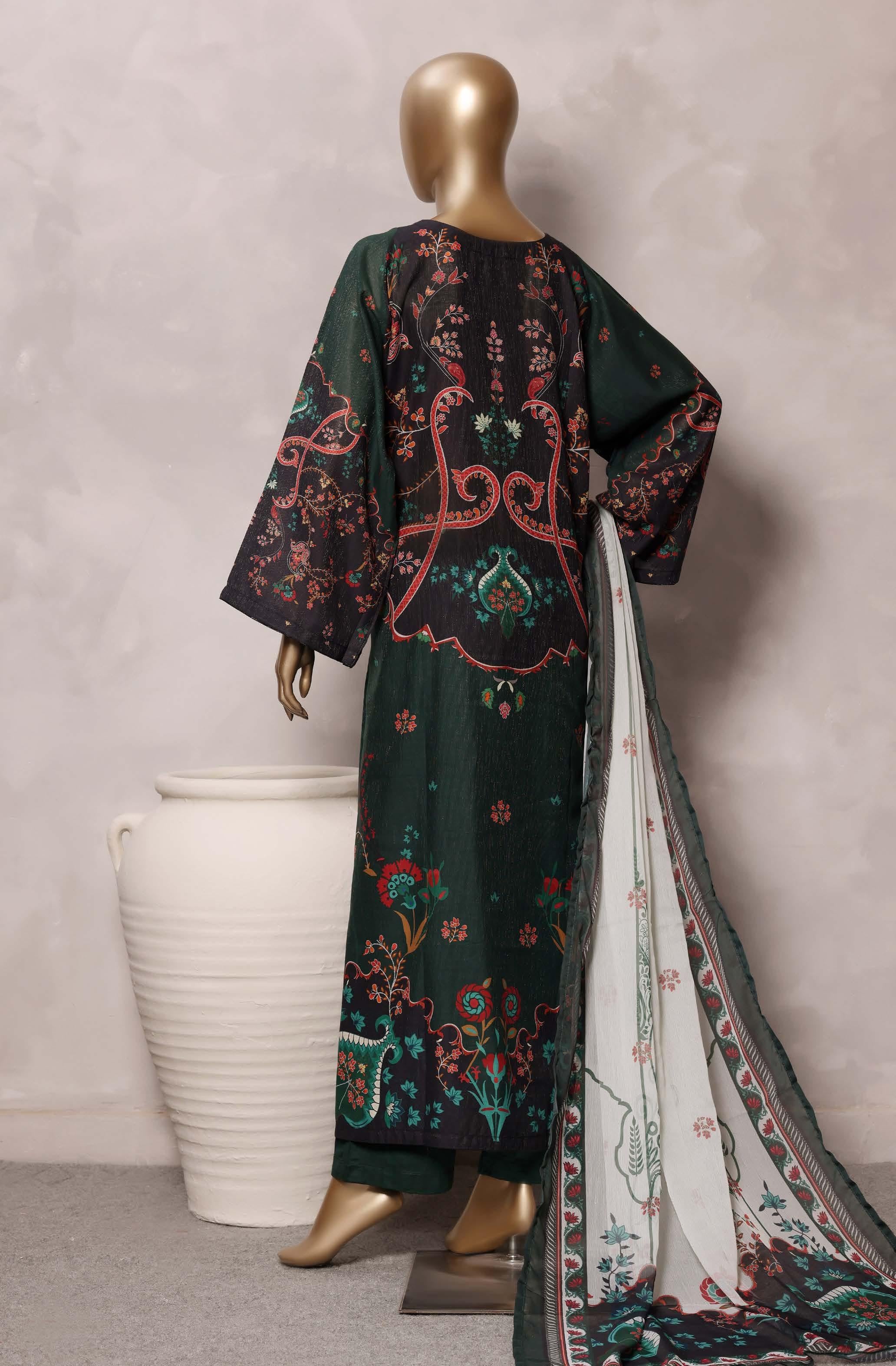 Sadabahar Luxury Chimti Lawn 3Piece Ready To Wear Kaftan Collection KFL-1010