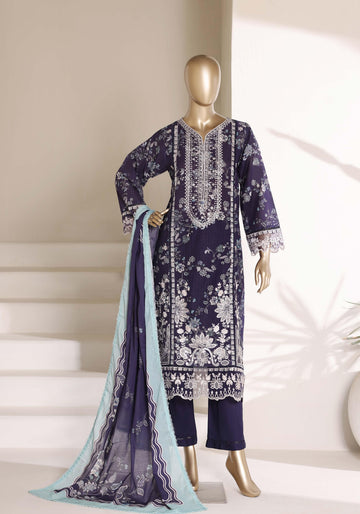 Sadabahar Luxury Signature  Lawn Embroidery 3Piece Stitched Vol-04 COLLECTION 2026. D-09
