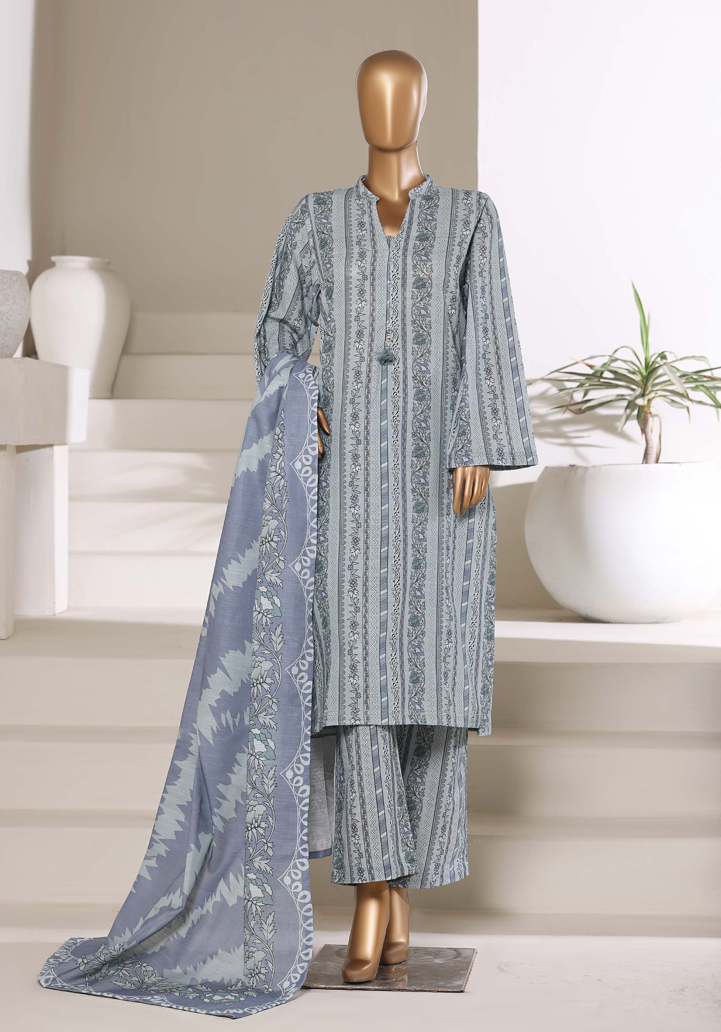 Sadabahar Printed Khadder 3PCS Stitched Vol—4 Collection 2025 D-33
